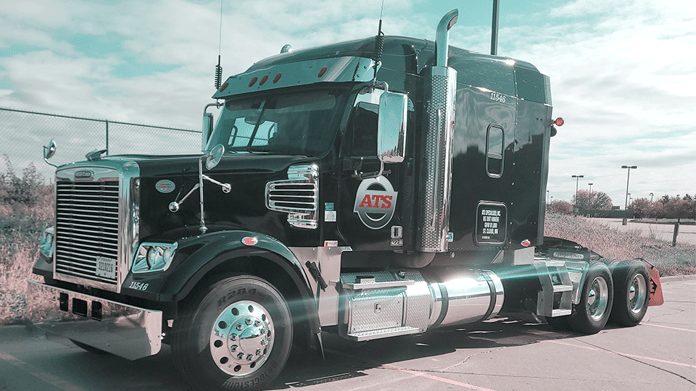 Semi-Truck-Parked-in-Parking-Lot