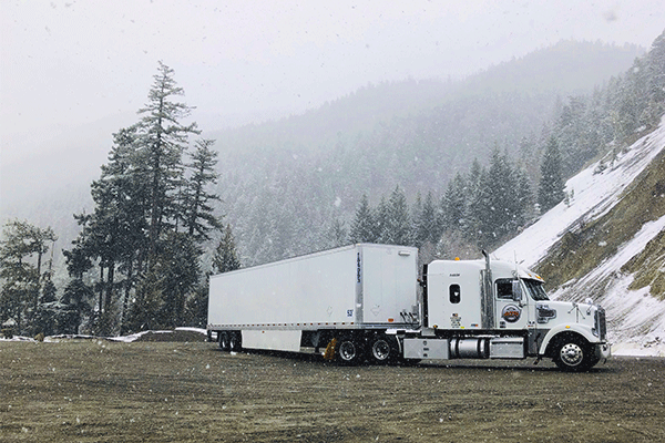 Dry van freight in the mountains