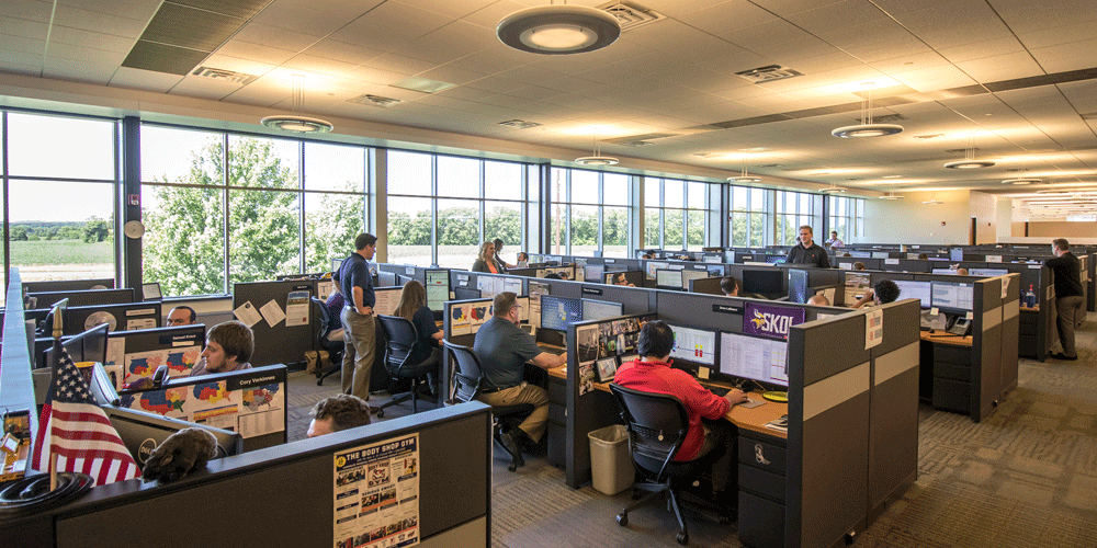 A portion of the ATS Logistics office.