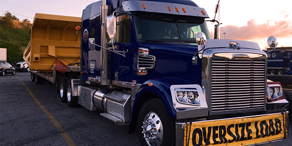 Oversized shipment in transloading yard