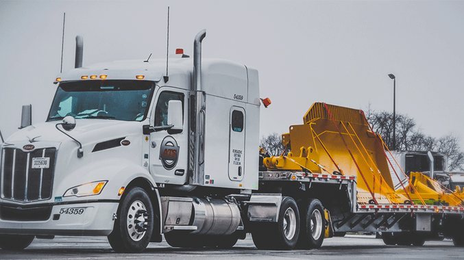 Step-deck-truck-trailer