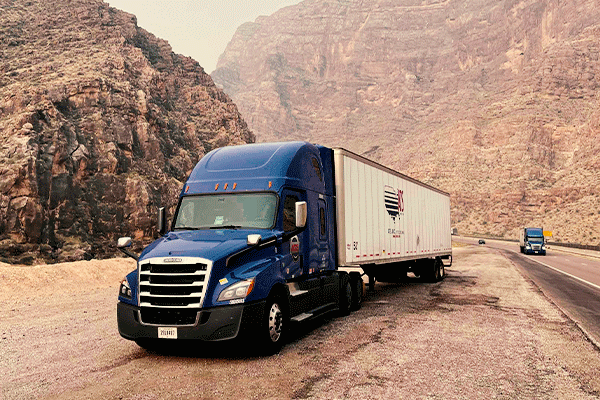 Dry-Van-Truck-Parked-On-Interstate
